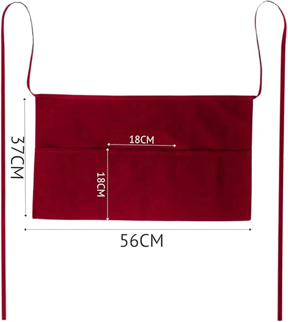 20Tipici®"- Grembiule da Cucina in Vita Personalizzabile con Ricamo 56x37cm - 1 Grembiule da Cameriere Personalizzato con Nome/Frase a 3 Tasche - Unisex(Grembiule in vita)