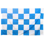 NARAMAKI Napoli Bandiera a Scacchi Bianco e Azzurri 90x150cm con Passante per Asta - Bandiera Italiana - Tifosi - Calcio