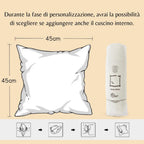 20Tipici®" - Federa Cuscino Personalizzato con Nome/Scritta Ricamo - 1 Fodera Personalizzabile Poliestere Simil Velluto 45x45cm - Regalo Uomo Donna