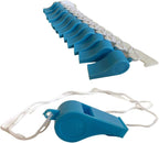 NARAMAKI® Napoli Kit da 12 Fischietti in Plastica Azzurri con Corda - Tifo Calcio Campionato (FISCHIETTI)
