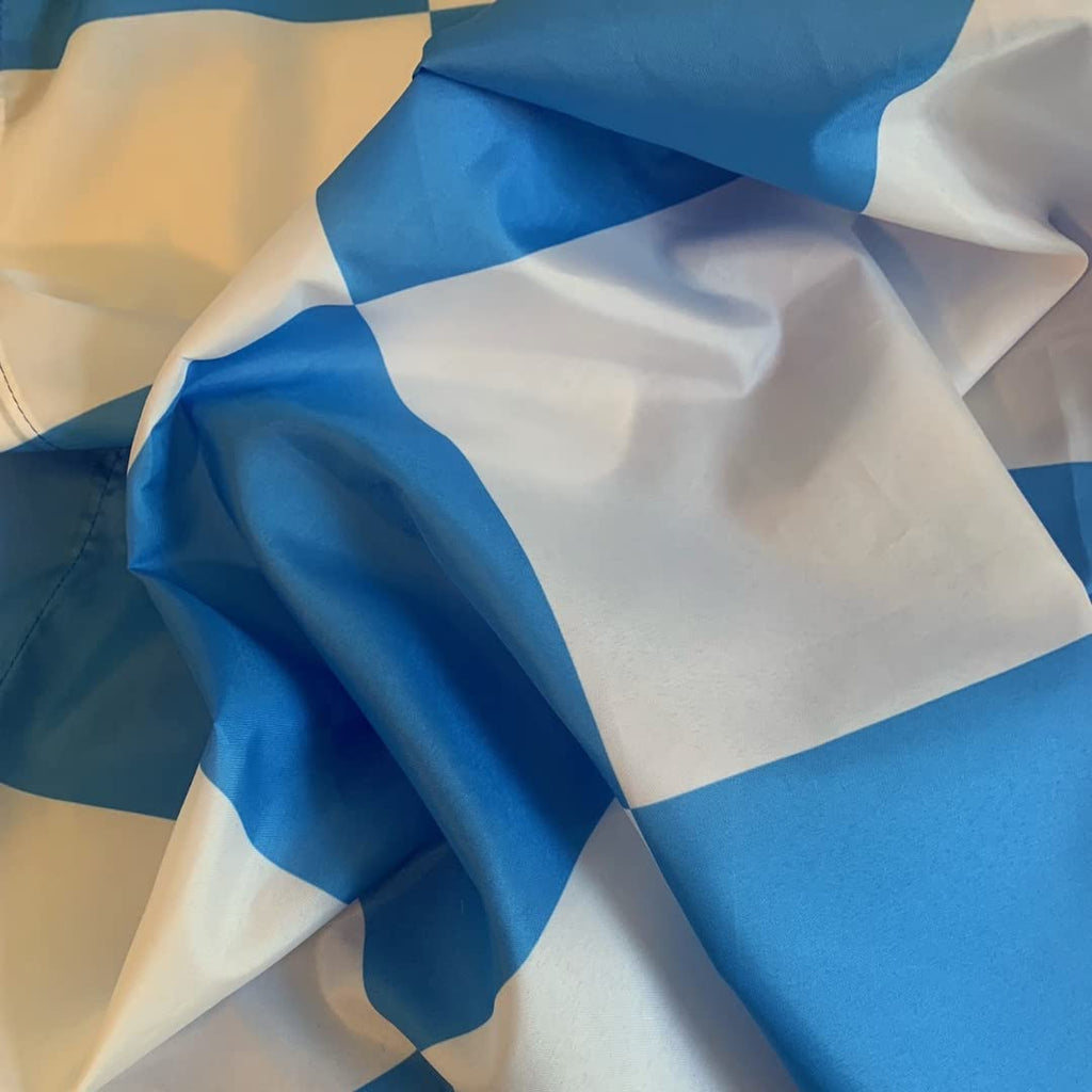 NARAMAKI Napoli Bandiera a Scacchi Bianco e Azzurri 90x150cm con Passante per Asta - Bandiera Italiana - Tifosi - Calcio