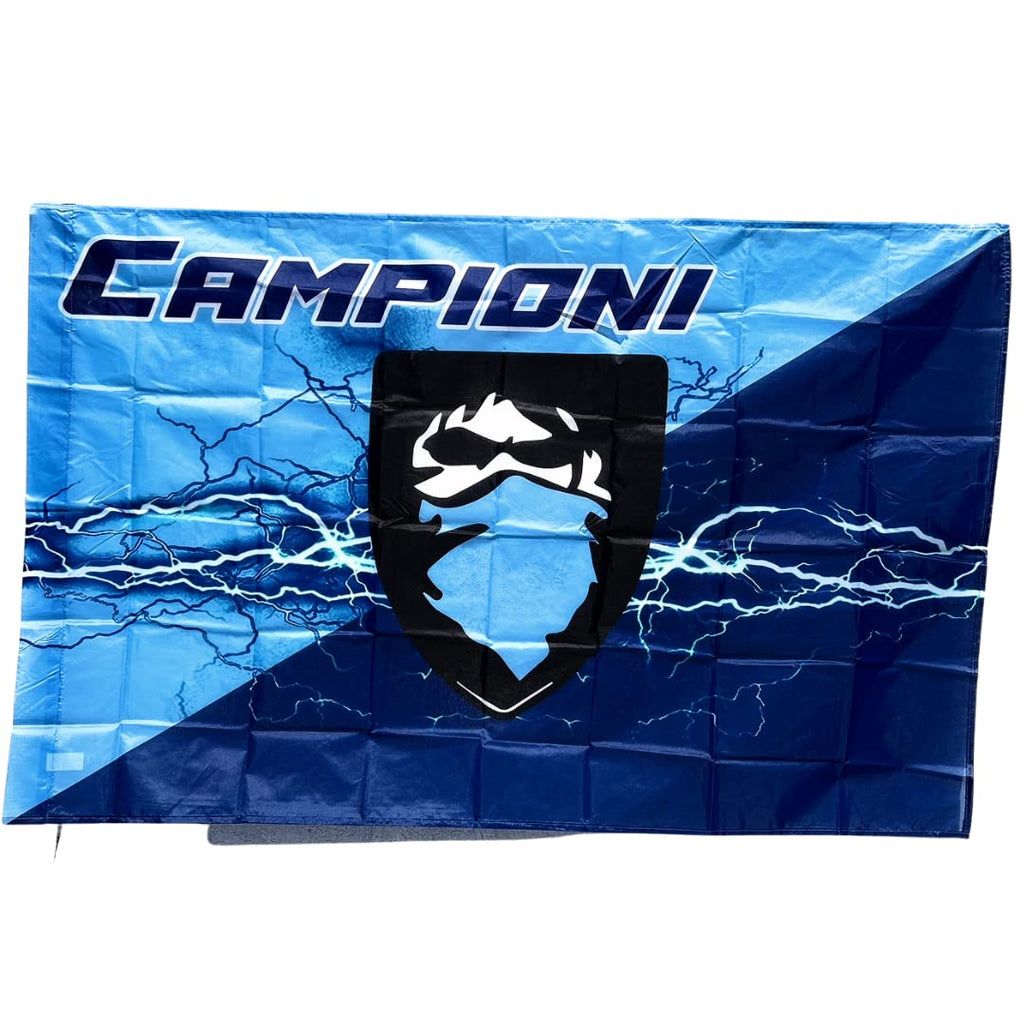 Bandiera 90x140cm 100% Poliestere Tifo- Azzurri Campioni Scudetto Napoli