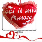 Baci Perugina Regalo Fidanzata - Fidanzato - Cuscino a Cuore Personalizzato con Scritta "Sei il mio amore" + 37,5gr Cioccolatini Baci Perugina - Regalo Uomo|Donna