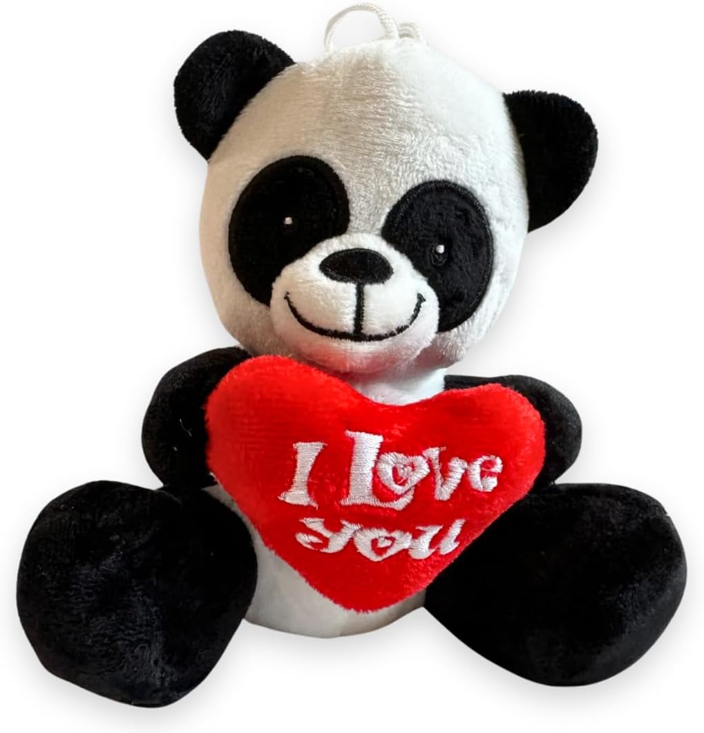 dea Regalo Maestre - 37,5gr Baci Perugina + Peluche Panda 15cm + Ramo di Mimosa con Rosa Rossa Artificiale | Pasqua 2025 (CLASSICO TUBINO)