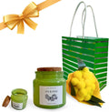 NARAMAKI® Idea Regalo per la Donna - Sacchetto Regalo con Candela Profumata per Ambienti in Vaso di Vetro + Bouquet - Regalini Fine Festa - Aromi| Essenze -Compleanno|Amica|Nonna|Mamma