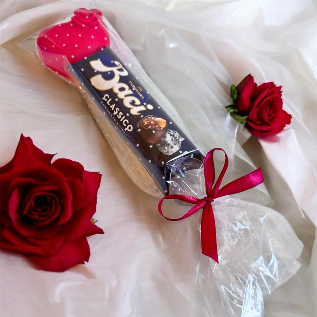 Baci Perugina Idee Regalo Fidanzata e Fidanzato - Baci Perugina 37,5gr + Cuore Luminoso 6cm - Regalo Uomo e Donna