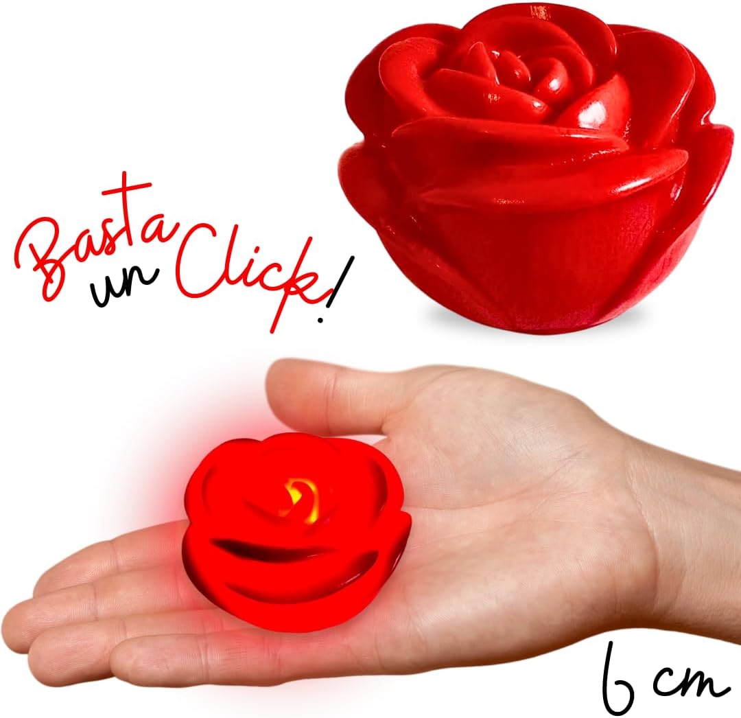 NARAMAKI® Idea Regalo Fidanzata e Fidanzato - 37,5gr Baci Perugina + Cuscino a Cuore Sei il mio amore + Rosa Luminosa - Regalo Donna |Uomo