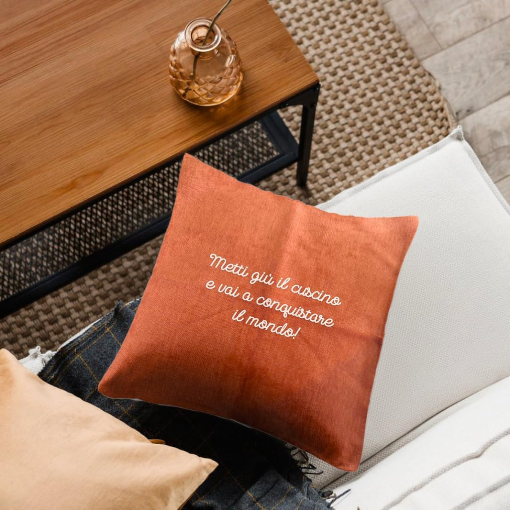 20Tipici®" - Federa Cuscino Personalizzato con Nome/Scritta Ricamo - 1 Fodera Personalizzabile Poliestere Simil Velluto 45x45cm - Regalo Uomo Donna