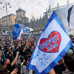 NARAMAKI Bandiera Napoli Forza Ragazzi Tifoso Doc - 90x140cm - Bandiera con Passante per Asta