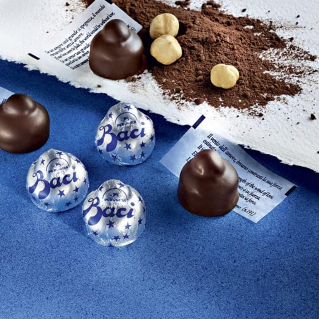 Portachiavi Napoli Regalo Compleanno - Tubino Baci Perugina 37,5gr + Mini Peluche Asino Tremolino 12 cm