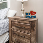 Idee Regalo Tifoso del Napoli - Decorazione Legno Papà 18cm + Bandiera Napoli 90x150cm( Sarò con Te) + Cartolina Napoli in Omaggio by NARAMAKI