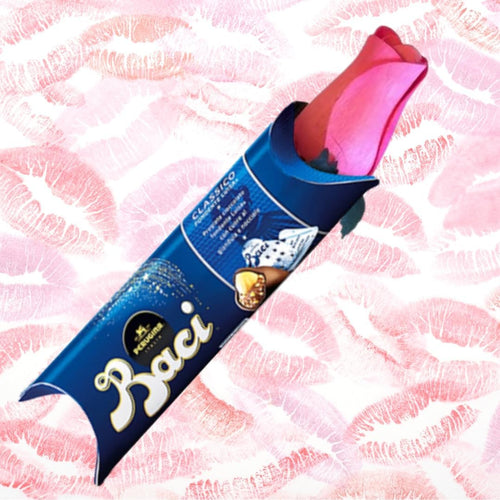 Baci Perugina IdeeRegalo Festa della Mamma 2025 - Tubo Cioccolatini Fondenti 37,5gr + Bocciolo Rosa Petali In Legno|Regalo Uomo|Donna (Rosa) Visita lo Store di NARAMAKI